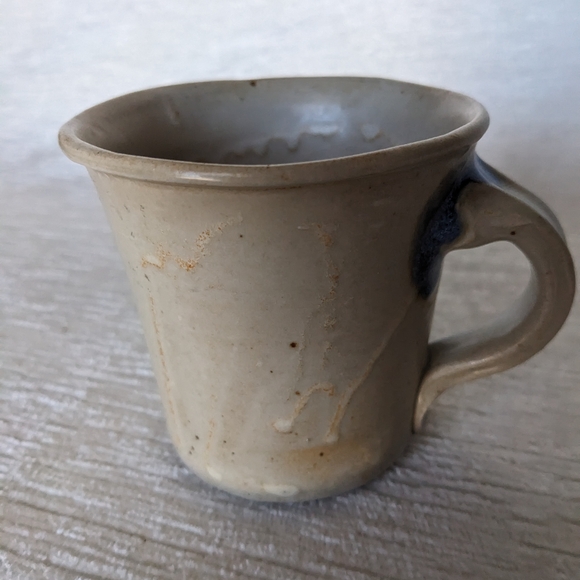 Pottery Coffee Or Tea Cup By Rob Grimes Tested By Fire Studio Blue  Brown Tan - Picture 4 of 11